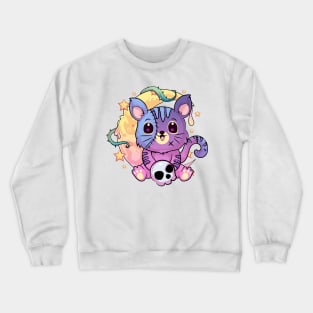 Pastel Goth Kawaii Cat Crewneck Sweatshirt